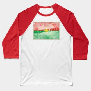 Burkina Faso Vintage style retro souvenir Baseball T-Shirt